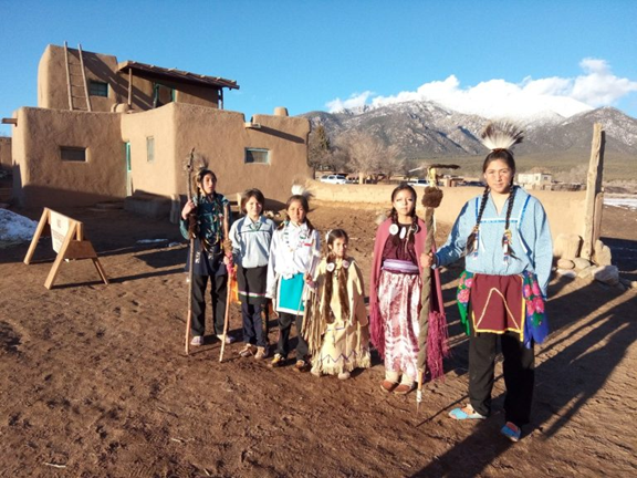 Group of Kids from Taos Pueblo performance group Aspen Song Kids