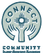 Connect Community is our Greatest Resource blue and green logo