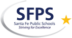 Santa Fe Public Schools Striving For Excellence with a shooting gold star