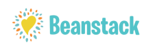 Beanstack logo in light teal text with a yellow heart on the left