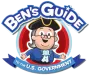Ben's Guide to the U.S. Government logo with blue text and a cartoon image of Benjamin Franklin