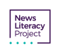 News Literacy Project purple and teal online resource logo framed by a square