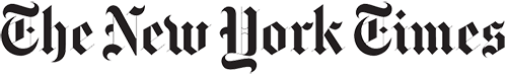 The New York Times black cursive text logo