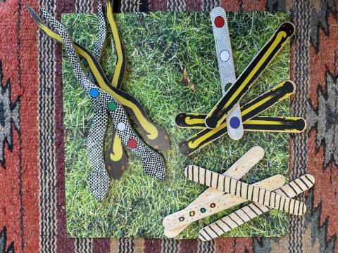 images of wooden snakes and sticks