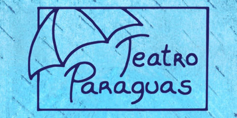 Text "Teatro Paraguas" and simple illustration of an umbrella