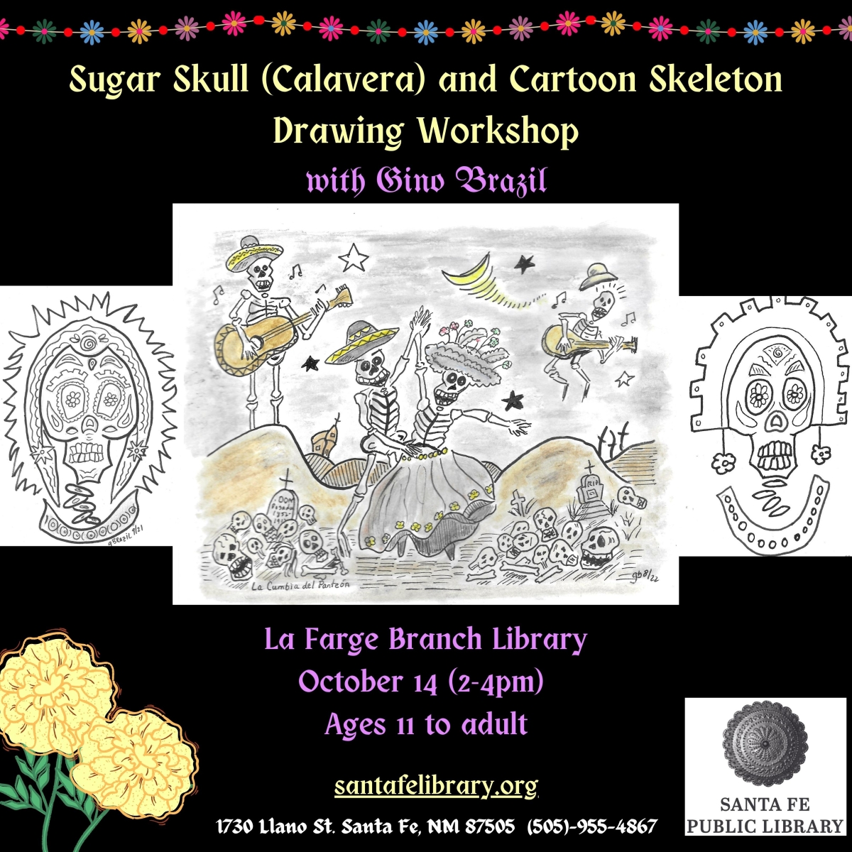 Calavera drawing workshop