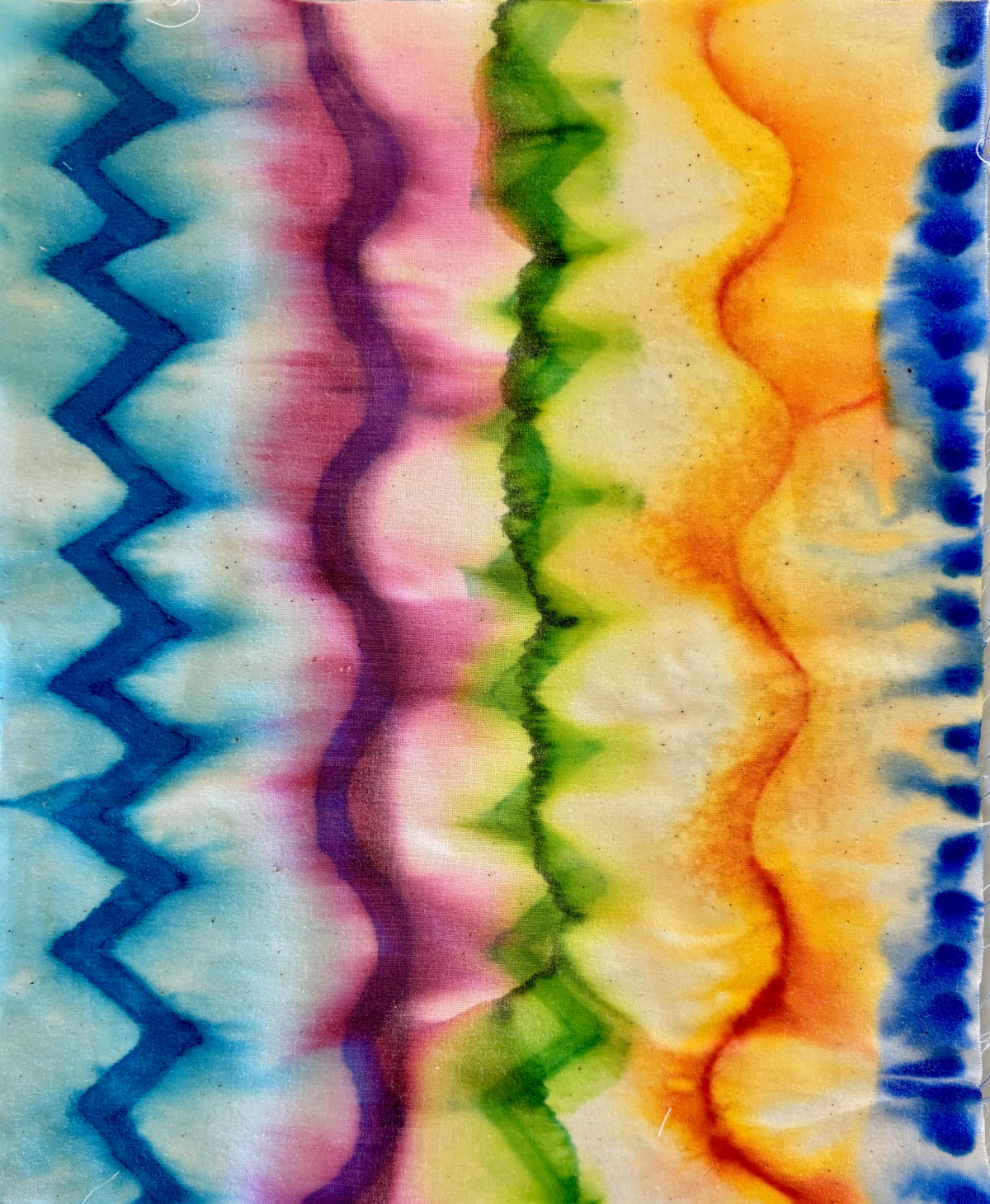 photograph of colorful dyed fabric