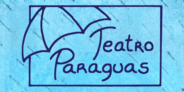 Text "Teatro Paraguas" and simple illustration of an umbrella