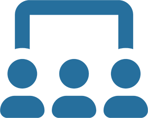 blue screen users icon matching the site color