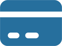 blue credit card icon matching the site color