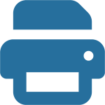 blue printer icon matching the site color