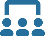 blue screen users icon matching the site color