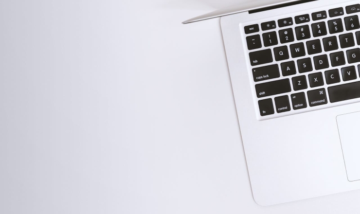 Open laptop on table